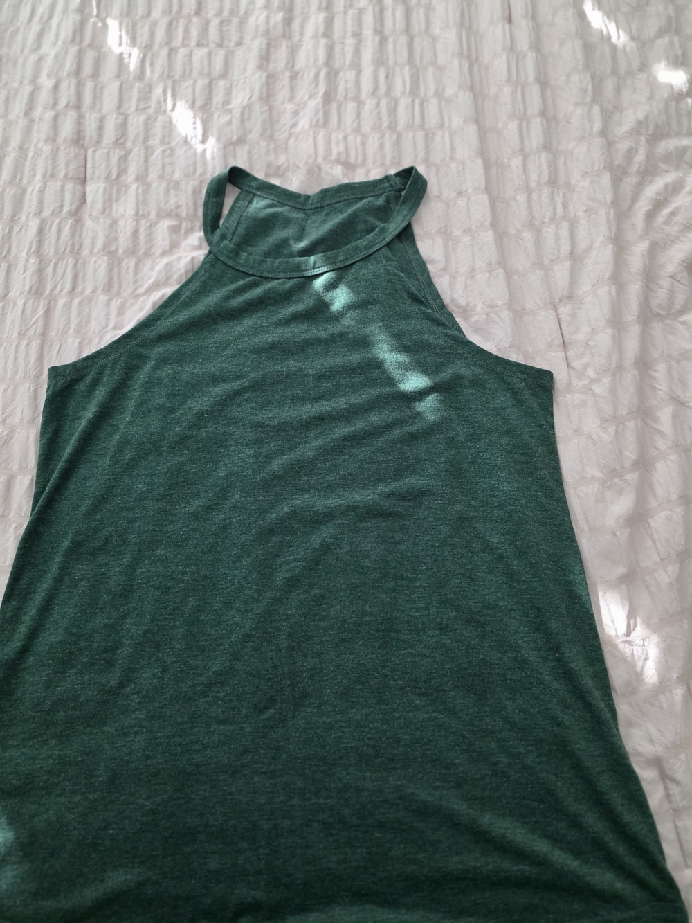 Women's Green Rocker Tank Top - Picture 2 of 4